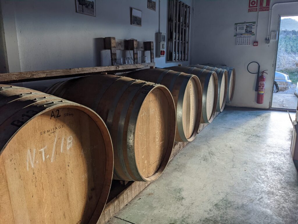 Wine barrels from the winery Casa de Si